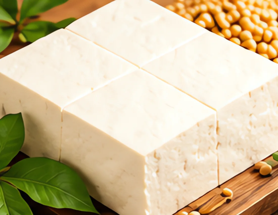 Hộp đậu hũ non tươi đậy kín đặt trong ngăn mát tủ lạnh